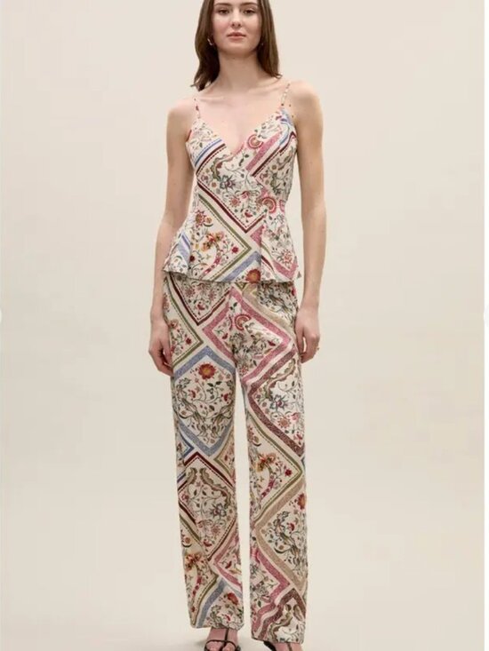 Rebecca Taylor Pants - NWT Rebecca Taylor Irie Silky Set Top + Pant M | Floral Silk Blend | $690 MSRP